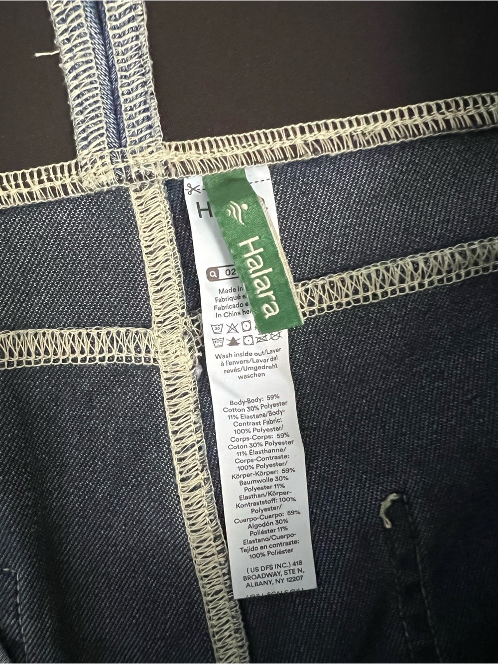 Halara Flex High Waisted Pocket Denim Casual Leggings Blue Large 7/8 - Picture 13 of 15